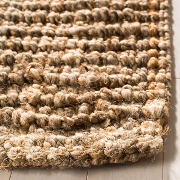 manufacturer direct safavieh natural fiber collection area rug - 6' x 9', natural, handmade chunky textured jute 0.75-inch thick, ideal for high traffic areas in living room, bedroom (nf447a) trade price