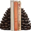 supplier direct creative co-op pinecone shaped resin bookends (set of 2 pieces) wholesale prices