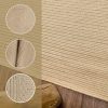 manufacturer direct 1.7x2.6 foot oval no shed jute rug natural fiber reversible collection chunky jute area rugs handmade bamboo entryway rug for high traffic areas in living room, bedroom kitchen outdoor trade price
