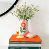 oem/odm services ban.do small cowboy boot vase, cute cowgirl boot vase, colorful ceramic shelf decor for home or office, unique/quirky/funky/fun flower vase doubles as pencil cup, giddy up affordable bulk deals