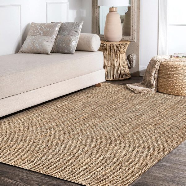 manufacturer direct jonathan y nrf102a-3 pata hand woven chunky jute indoor area -rug bohemian farmhouse easy -cleaning bedroom kitchen living room non shedding, 3 ft x 5 ft, natural color trade price