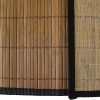 manufacturer direct seta direct, natural brown bamboo area rug 5-foot by 6-foot (black cloth edge) trade price