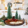 wholesale direct decorative wooden tray - beautiful coffee table tray that enhances any kitchen or living room - the perfect 11" round centerpiece for your seasonal home decorations bulk purchase at factory prices