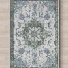 global sourcing door mat 2x3 rug, small boho area rug for living room, machine washable kitchen rugs non-slip, entry mat indoor low pile throw floral rugs grey carpet for bedroom, entryway, hallways oem/odm services