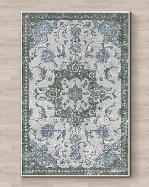 global sourcing door mat 2x3 rug, small boho area rug for living room, machine washable kitchen rugs non-slip, entry mat indoor low pile throw floral rugs grey carpet for bedroom, entryway, hallways oem/odm services