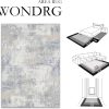 manufacturer direct 6x9 washable area rug blue cream abstract modern living room bedroom large throw rug non slip soft thin simple indoor floor carpet for dining room office entryway kitchen nursery decor trade price