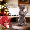 dropship from factory young's inc. cat figurine - cute cat statue - whimsical cat decor for cat lovers - cat collectibles and meditation decor - cat with eye glasses - 4'' l x 3'' w x 5'' h mass production supply