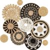 bulk purchase 11 pcs boho wall basket decor decorative bulrush woven basket wall decor boho wall art round farmhouse wall hanging baskets for kitchen rustic home christmas decorations, multi sizes(retro) trade price