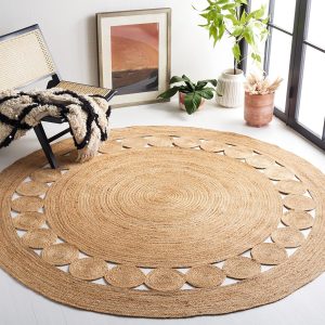 manufacturer direct safavieh natural fiber collection area rug - 3' round, natural, handmade boho charm farmhouse jute, ideal for high traffic areas in living room, bedroom (nf364a) trade price