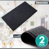 global sourcing sierra concepts front door mat welcome floor mats - entryway indoor outdoor entrance doormat, patio, porch, muddy shoe, inside outside low profile, 30x17 inches, 2-pack gray oem/odm services