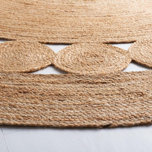manufacturer direct safavieh natural fiber collection area rug - 3' round, natural, handmade boho charm farmhouse jute, ideal for high traffic areas in living room, bedroom (nf364a) trade price