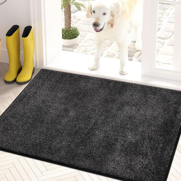 global sourcing purrugs 20"x31.5" non-slip machine washable door mat, super absorbent entry rug for muddy shoes & paws oem/odm services