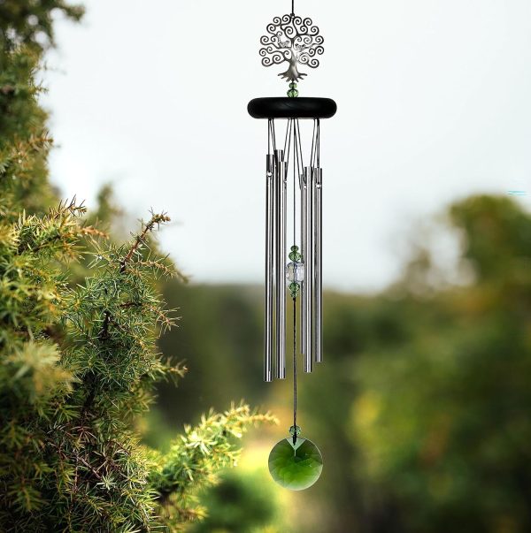 producer to buyer woodstock chimes signature collection, crystal tree of life chime, 19'' decor designs wind chimes for outdoor, patio, home or garden décor (wfte) discounted pricing