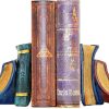 supplier direct bellaa 23354 decorative bookends book book stopper bookshelves bookrack end library shelves non skid bookshelf 6 inch wholesale prices