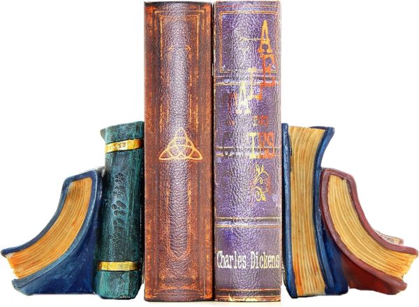 supplier direct bellaa 23354 decorative bookends book book stopper bookshelves bookrack end library shelves non skid bookshelf 6 inch wholesale prices