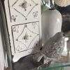 dropship from factory distressed finish ceramic bird figurine home decor - assorted set of 3 mass production supply