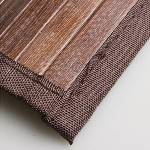 manufacturer direct idesign formbu bamboo floor mat non-skid, water-resistant runner rug for bathroom, kitchen, entryway, hallway, office, mudroom, vanity , 48" x 24", mocha brown trade price