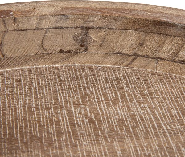 wholesale direct whitewashed round decorative wood tray bulk purchase at factory prices
