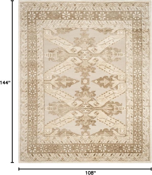 manufacturer direct safavieh paseo collection area rug - 9' x 12', beige, hand-knotted bamboo silk, non-shedding & easy care, ideal for high traffic areas in living room, bedroom (pso514a) trade price