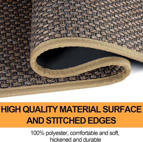 manufacturer direct kitchen mat set of 2 pcs, cushioned non slip rugs for kitchen floor, absorbent runner comfort standing mats washable for kitchen, office, home (brown, 17.3"x47"+17.3"x30") trade price