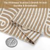 global sourcing tiffasea cotton reversible area rug, 2’x3', tan, machine washable, indoor outdoor, modern geometric pattern, perfect for high-traffic areas oem/odm services