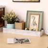 wholesale direct rustic wooden serving trays rectangular with handle,ottoman tray for living room 16 inch long for serving wine(whitewashed) bulk purchase at factory prices