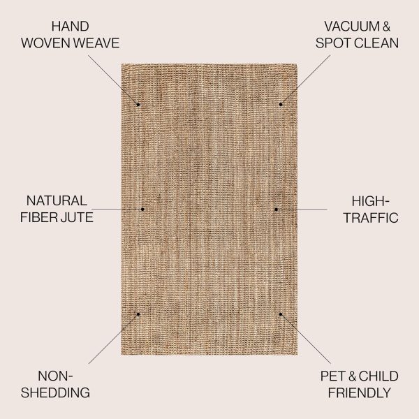 manufacturer direct jonathan y nrf102a-3 pata hand woven chunky jute indoor area -rug bohemian farmhouse easy -cleaning bedroom kitchen living room non shedding, 3 ft x 5 ft, natural color trade price