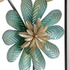 factory direct deco 79 metal floral home wall decor wall sculpture with silver frame, set of 2 wall art 12" x 2" x 35", green volume discount