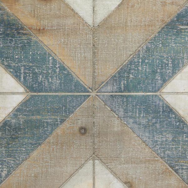 bulk purchase deco 79 wooden geometric handmade home wall decor southwestern wall sculpture, wall art 46" x 1" x 23", multi colored trade price