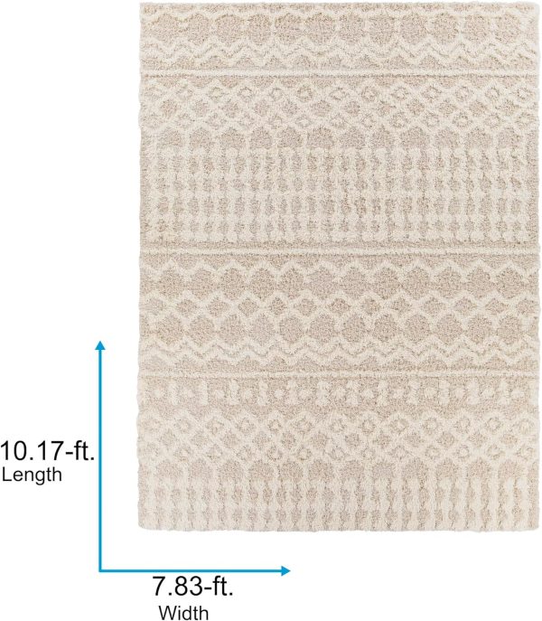 global sourcing livabliss hapsburg moroccan shag area rug, 7'10" x 10'2, beige oem/odm services