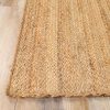 manufacturer direct superior hand woven natural fiber reversible high traffic resistant braided jute area rug, 3' x 5' trade price