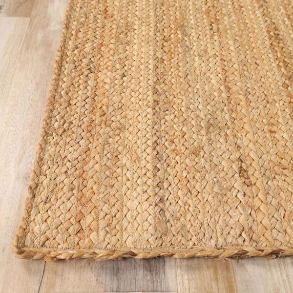 manufacturer direct superior hand woven natural fiber reversible high traffic resistant braided jute area rug, 3' x 5' trade price