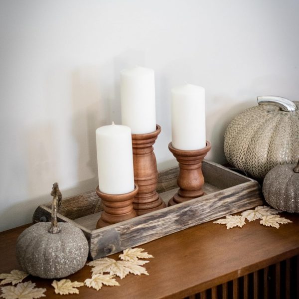 wholesale direct stonebriar rectangle natural wood bark serving tray with metal handles, rustic butler tray, country centerpiece for dining table, unique candle holder, desk organizer for documents,21.7" x 7.9", brown bulk purchase at factory prices
