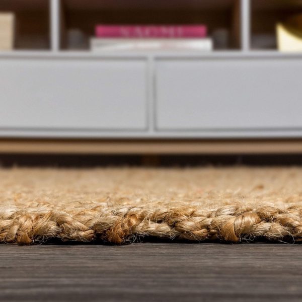 manufacturer direct jonathan y nfr101a-8 espina hand woven herringbone chunky jute indoor area rug bohemian farmhouse easy cleaning bedroom kitchen living room non shedding, 8 x 10, natural color trade price