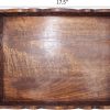 wholesale direct hand carved wooden serving tray - decorative breakfast tray with handles - rustic wooden food tray with intricate detail - unique furnishing accent - natural finish - 17 x 13 x 2.5 inch - cotton craft bulk purchase at factory prices