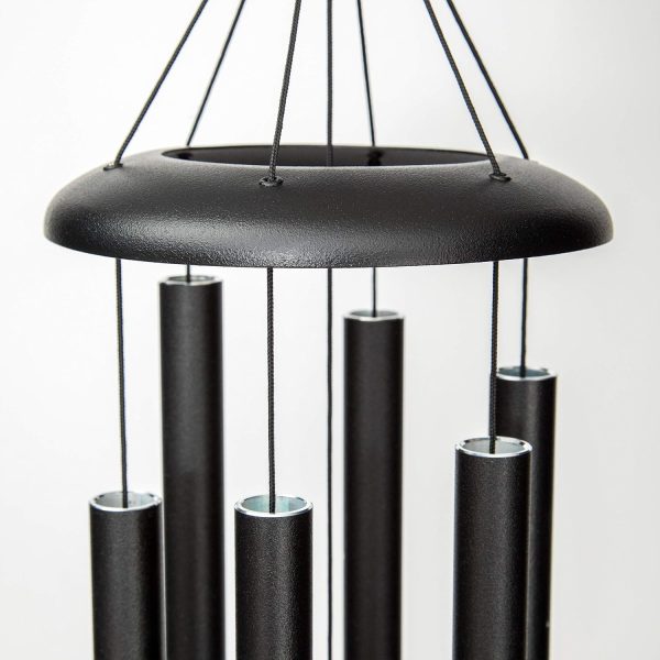 producer to buyer corinthian bells by wind river - 30 inch black wind chime for patio, backyard, garden, and outdoor decor (aluminum chime) made in the usa discounted pricing