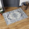 global sourcing dripex vintage collection washable area rug - 2x3 door mat small entryway rug distressed non-slip low-pile floor carpet for indoor front entrance kitchen bathroom living room bedroom oem/odm services