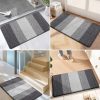 global sourcing kitinjoy indoor door mat, 32x20 non-slip absorbent dirt trapper entrance mat, low-profile washable inside floor mat, sturdy soft entry doormats for entryway, grey oem/odm services