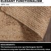 manufacturer direct jute braided natural rug 2’x3' -natural linen colour, hand woven & reversible for living room kitchen entryway rug, jute burlap braided rag rug 24x36 inch, farmhouse rag rug, rustic rug trade price