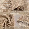 global sourcing collive small bathroom rug, 2' x 3' hand-woven low profile front entryway rug, tan cotton reversible washable kitchen mat modern farmhouse carpet for foyer bedroom back door decor oem/odm services