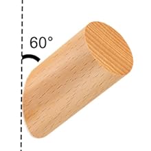 competitive pricing wood wall hooks, 4 pack coat hooks mounted rustic wooden heavy duty robe hook hat rack | for hanging bathroom towels clothes hanger (beech wood) one-stop wholesale