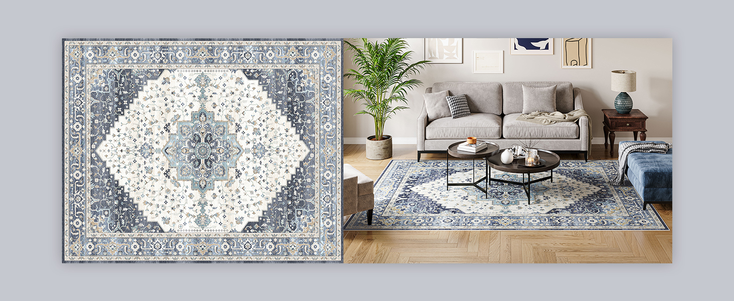 global sourcing dripex vintage collection washable area rug - 2x3 door mat small entryway rug distressed non-slip low-pile floor carpet for indoor front entrance kitchen bathroom living room bedroom oem/odm services