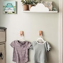 competitive pricing homedo 4pack adhesive wall hooks hat rack, wooden coat hooks wall mounted, decorative hooks single organizer hat hanger towel rack, heavy duty hooks (rectangle-beech,4p) one-stop wholesale