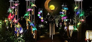producer to buyer six foxes wind chime, solar hummingbird wind chimes outdoor/indoor(gifts for mom/momgrandma gifts/birthday gifts for mom) outdoor decor,yard decorations,memorial wind chimes,mom's best gifts discounted pricing