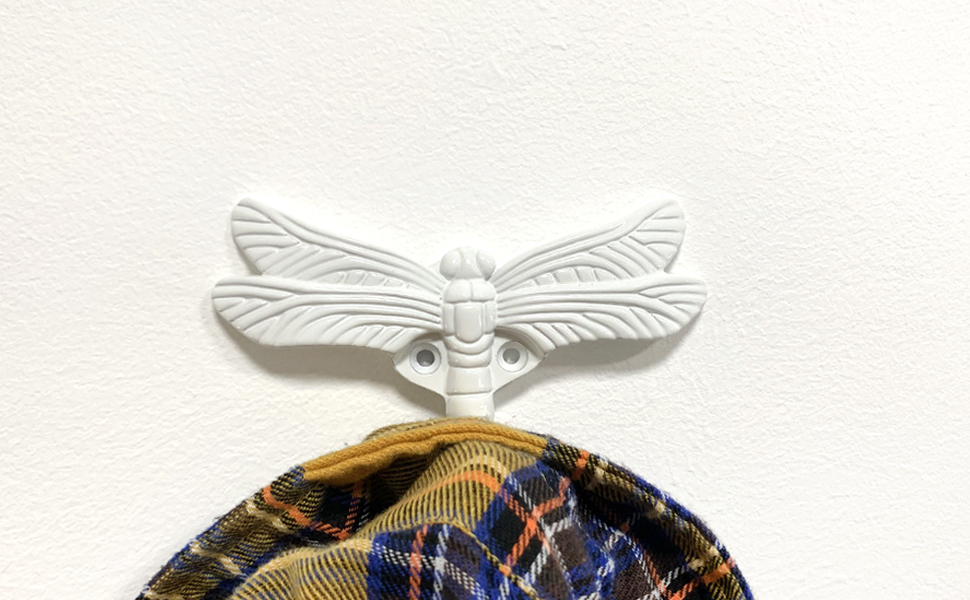 competitive pricing 2pcs dragonfly coat hooks decorative creativity wall mounted hanger hook for home handbag key towel bathrobe (ancient silver) one-stop wholesale