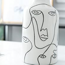 oem/odm services kimdio ceramic vase for home decor, abstract irregular design flower vase, living room decor minimalist decorative vases for pampas grass affordable bulk deals