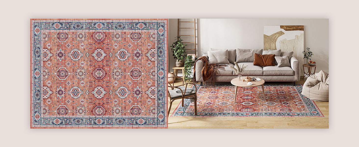 global sourcing dripex vintage collection washable area rug - 2x3 door mat small entryway rug distressed non-slip low-pile floor carpet for indoor front entrance kitchen bathroom living room bedroom oem/odm services