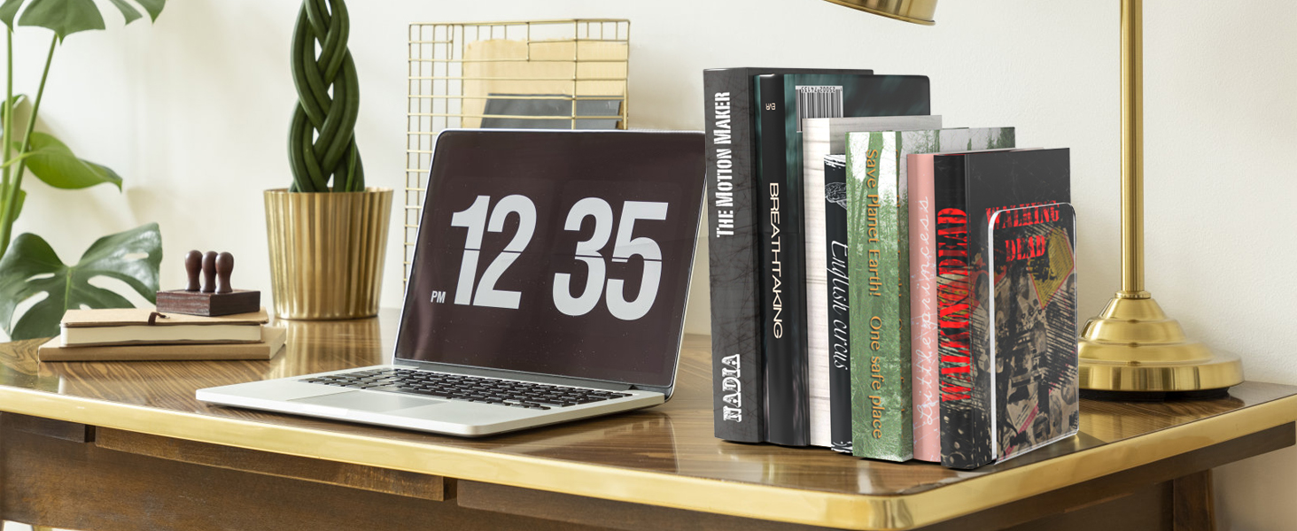 supplier direct maxgear bookends acrylic book ends clear book ends for shelves decorative bookends for shelves non-skid book end heavy duty bookend book holders for shelves book stoppers (2 pair/4 pieces, large) wholesale prices