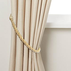 bulk purchase bel avenir curtain ropes tiebacks tie-backs, curtain handmade holdbacks with 2 metal screw hooks - white 2 pack factory discount