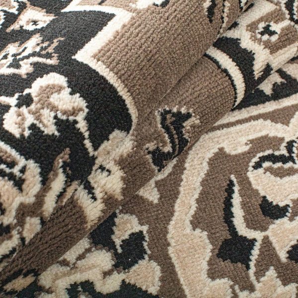 global sourcing superior indoor area rug, jute backed, traditional oriental medallion, perfect for hallway, entryway, living room, bedroom, office, kitchen, glendale collection, 2' x 3', brown oem/odm services